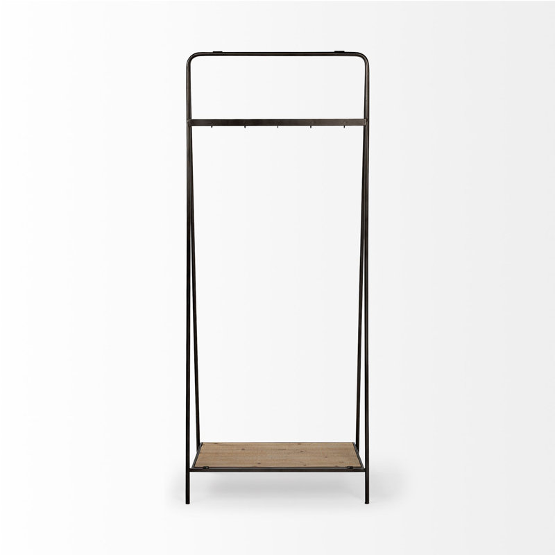 17 Stories Farragutt 18'' Wide Mango Solid Wood Hall Tree with Shoe